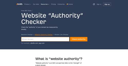 free-tool-pseo-example-da-checker | Profit Swarm .ai ahrefs Domain Authority checker is a great example of a free pseo tool