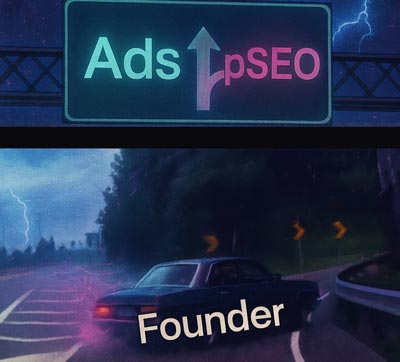 go-right-do-pseo-not-ads-first | Profit Swarm .ai pSEO is more useful than paid traffic for founders.